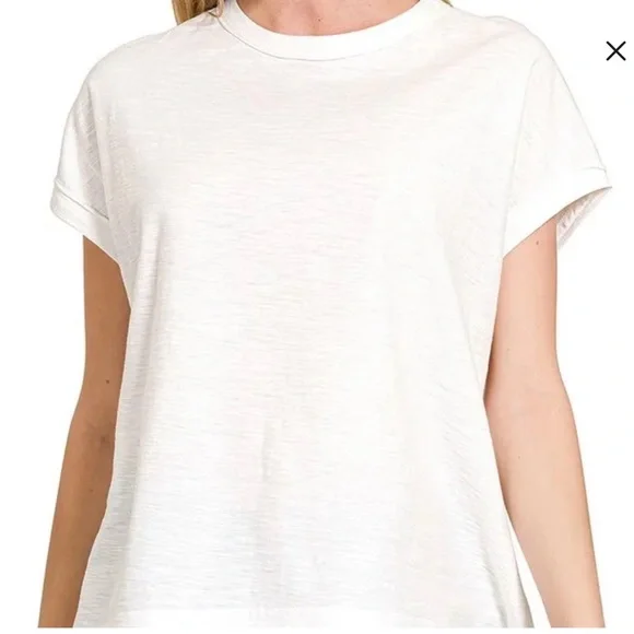 Zenana 100% Cotton Slub Tee - Picture 2 of 2